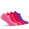 Pack de 4 paires d'invisibles camaïeux en coton colorées