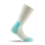 Mi-chaussettes femme de randonnée, écru bleu.