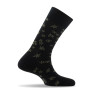 Mi-chaussettes homme motif Herbier coloris noir fabrication française