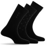 Lot de 3 paires de mi-chaussettes baguette, all over et unis coloris noir