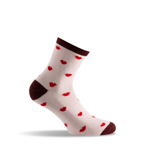 Socquettes fantaisie femme all over bouches