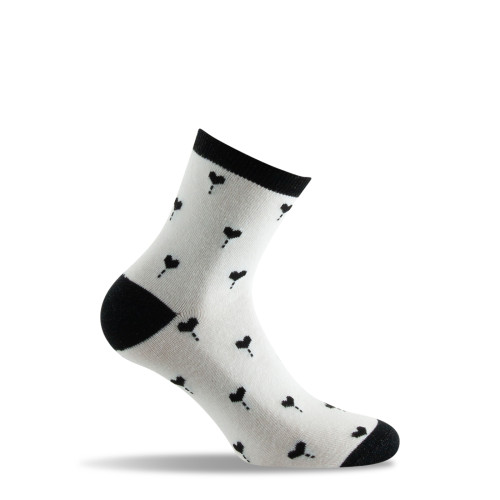 Socquettes femme fantaisies semis de coeurs