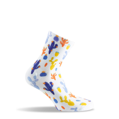 Socquettes imprimées cactus viscose de bambou