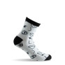 Socquettes imprimées viscose de bambou all over black and white