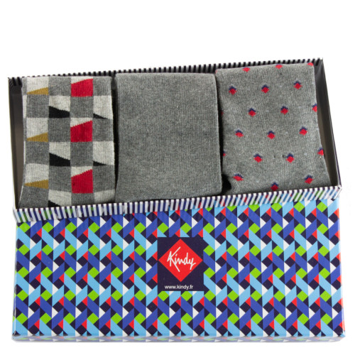 Coffret de 3 paires de mi-chaussettes homme made in France