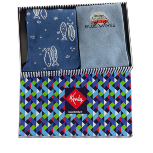 Coffret de 2 paires de mi-chaussettes homme made in France