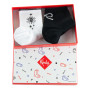 Coffret de 2 paires de socquettes en coton fabrication française blanc et noir.