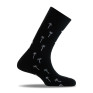 Mi-chaussettes homme coton fantaisie palmiers coloris noir.