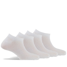Lot de 4 paires d'invisibles homme coloris blanc