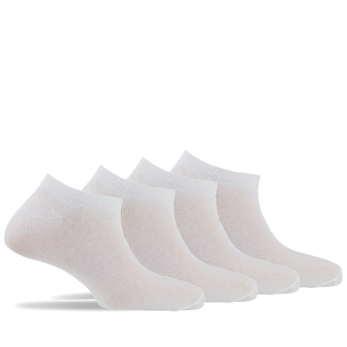 Lot de 4 paires d'invisibles homme coloris blanc