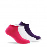 Lot de 3 paires invisibles unies en coton