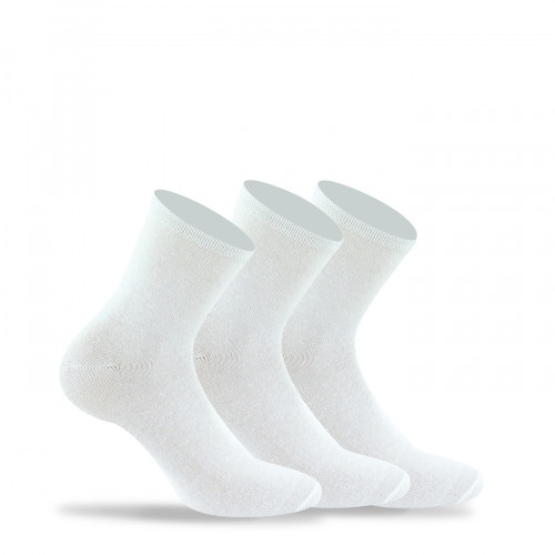 Lot de 3 paires de socquettes unies en coton