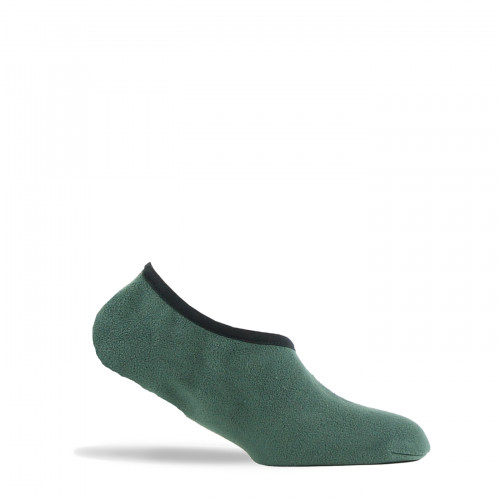 Chaussons de bottes vert.
