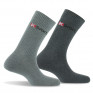 Lot de 2 mi chaussettes homme sport à côtes