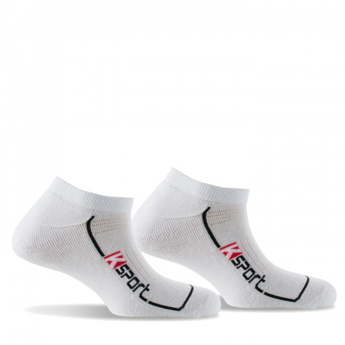 Pack de 2 paires d'invisibles confort en coton blanc
