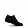 1 paire d'invisible noir avec un liseré vert