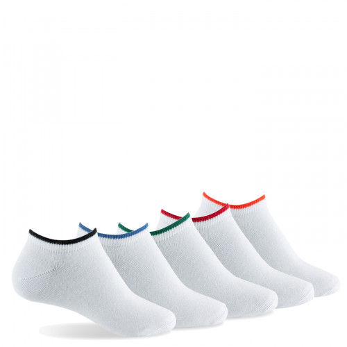 Lot de 5 paires d'invisibles enfant en coton blanc