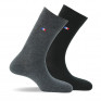 Lot de 2 chaussettes unies  coton homme