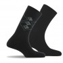 lot de 2 chaussettes homme en coton noir