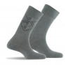 lot de 2 chaussettes homme en coton gris