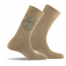 lot de 2 chaussettes homme en coton beige