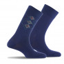 lot de 2 chaussettes homme en coton marine