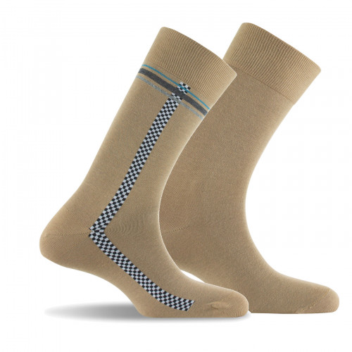 Lot de 2 mi chaussettes baguette plus unie