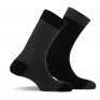 Lot de 2 mi chaussettes unies noir