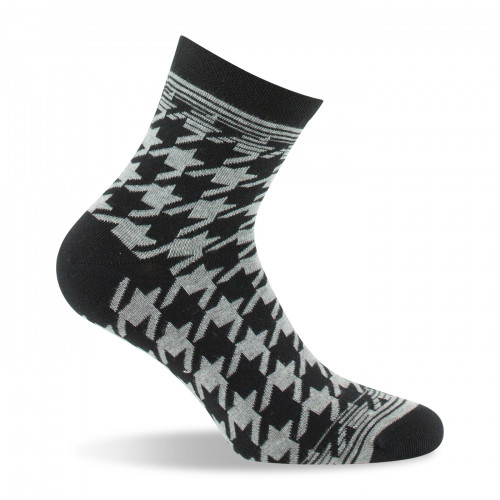 Socquettes femme pied de coq fabrication française