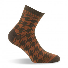 Socquettes femme pied de coq fabrication française