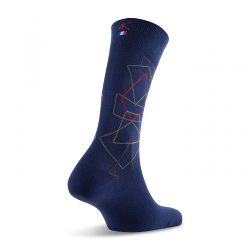 Mi chaussettes homme graphique fabriquées en France marine