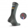 Mi chaussettes homme rayures décalées grise