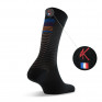 Mi chaussettes homme rayures décalées noir