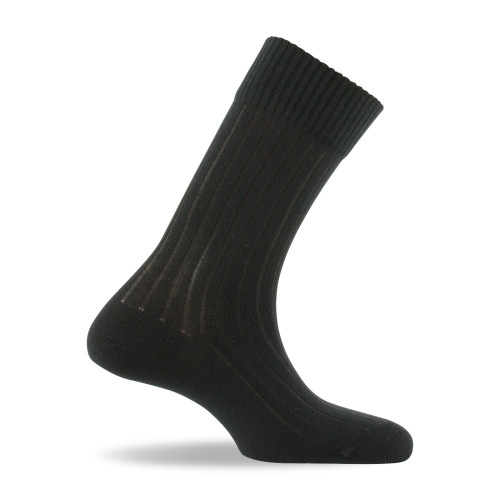 mi chaussettes homme à côtes noir