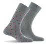 Lot de 2 mi chaussettes homme une fantaisies et une unie fabrication française