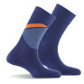 Lot de 2 mi chaussettes homme en coton fabrication française