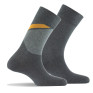 Lot de 2 mi chaussettes homme en coton fabrication française