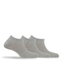 Lot de 3 invisibles homme unie gris