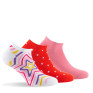 Pack de 3 invisible en coton femme blanc rouge