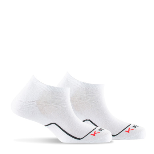 Lot de 2 invisibles sport homme en coton blanc