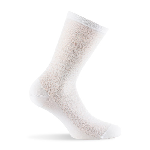 Mi chaussettes fantaisies de mailles blanc