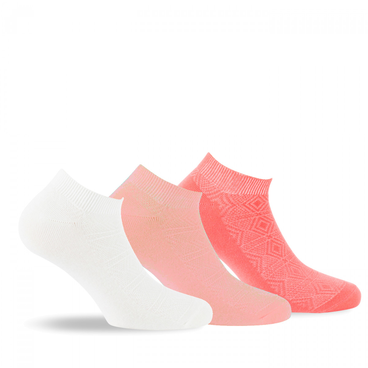 Lot de trois paires de chaussettes fantaisie invisibles